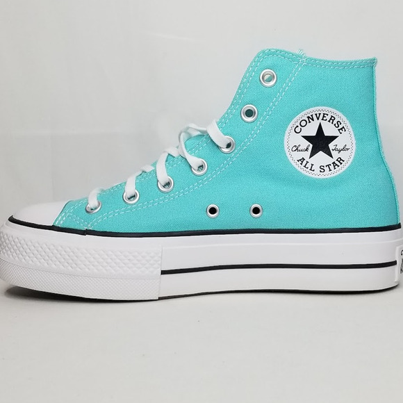 Converse CTAS Lift Hi Tops Brand New Women Size 8 Cyan A07570F NWT - Picture 4 of 7